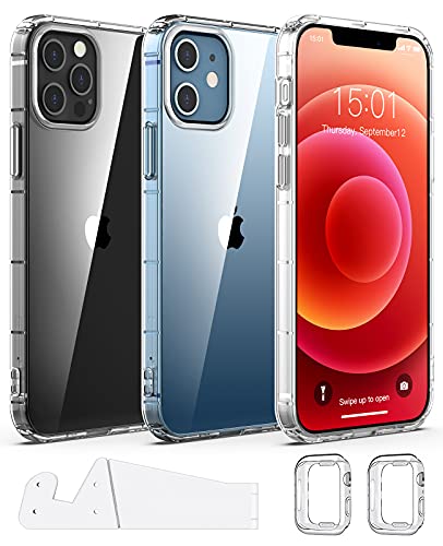 Compatible for iPhone 12 Case, DracoLight Clear Slim iPhone 12 Pro Case, Anti-Yellow Anti-Scratch Shockproof Protective Phone Case, Include Phone Stand & Compatible for Apple 38/40mm Watch Cases Compatible for iPhone 12 Case, DracoLight Clear Slim iPhone 12 Pro Case, Anti-Yellow Anti-Scratch Shockproof Protective Phone Case, Include Phone Stand & Compatible for Apple 38/40mm Watch Cases