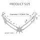 Vakkery Stern Hochzeit Tiara Krone Silber Mond Krone Stirnband Prinzessin Strass Kopfbedeckung Brautkrone Haarschmuck für Damen und Mädchen