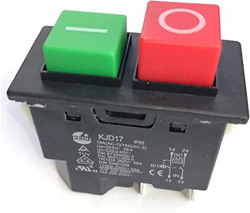 Interrupteur sécurité électromagnétique KJD17 4 pin IP55 bouton poussoir 16A 240V