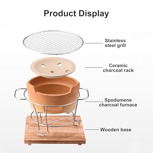 Poêles à barbecue à l'ancienne en argile réfractaire pour table et extérieur