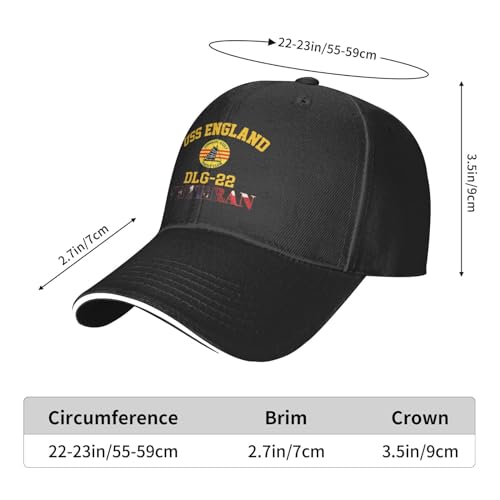 USS England Dlg-22 Gorra Baseball Unisex Negra miniatura 7
