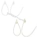 20 Teardrop Shaped Beading Hoop Earring Finding Components w/ Loop Plated Brass Metal (Silver Plated)