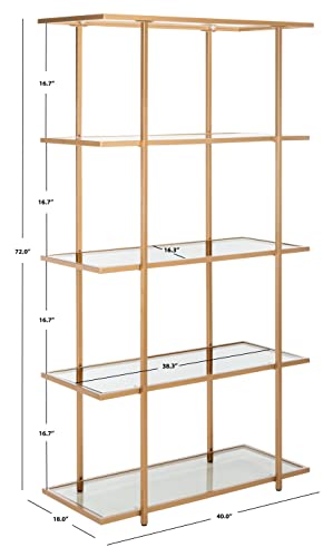 Safavieh Home Collection Francis 5 Tier Etagere, Gold/Clear #TOP6