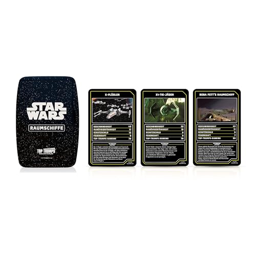 Top Trumps Collectables Star Wars Raumschiffe Kartenspiel für Kinder & Erwachsene - Fanartikel Star Wars Raumschiffe Edition Lernspiel - 2+ Spieler ab 6+ Jahre - Deutsch