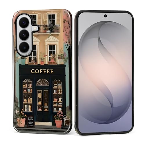 Coque Samsung S26+ Plus robuste anti-choc motif café rétro fille