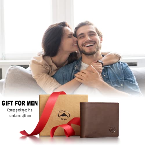 Stealth Mode Men's Trifold Rfid Wallet - 11 Card Slots, Id Holder (Brown) #TOP4