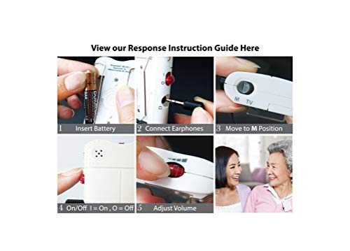 Bellman & Symfon Response Personal Sound Amplifier For Difficult Hearing Situations With Headphones - Wireless Sound Amplification Device - Digital Audio, Clarifies Sound - Easy To Use, For Seniors #TOP3
