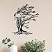 WPCJREU Black Metal Lion Wall Art, Modern Style Tree of Life Wall Sculpture, Lion Head Wall Art, Indoor and Outdoor Wall Decor for Farmhouse Decoration