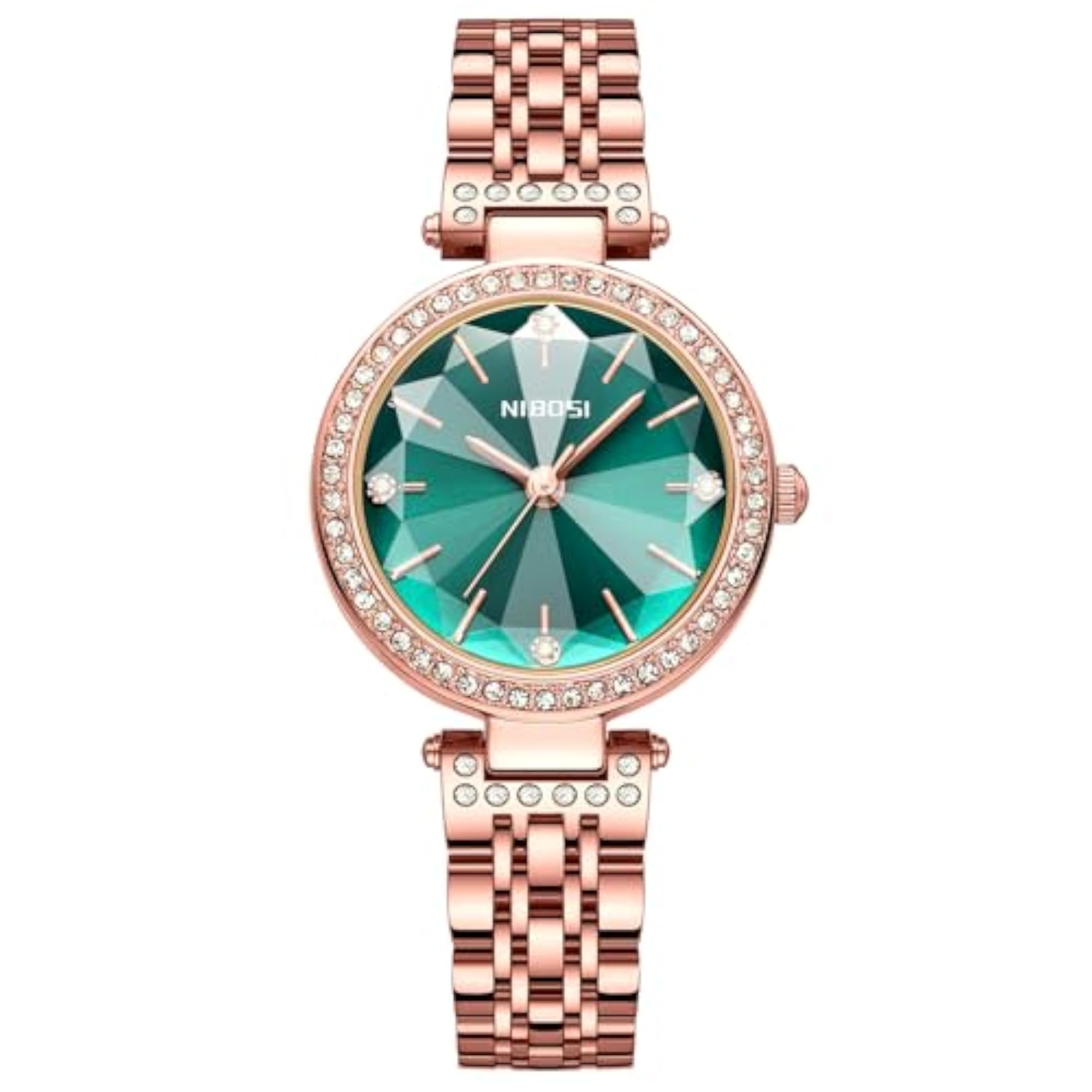 Women's Diamond Studded Square Dial Watch, Elegant Gift