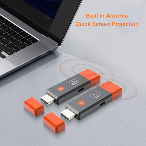 Goshyda Draadloze HDMI-zender en -ontvanger 164FT/50M, 4K-decodering 1080P 60Hz Ultra HD-uitvoer, 2.4G 5.8G Draadloze Extenderkit voor Projector PC TV Box, Plug and Play - Afbeelding 4