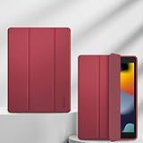 CACOE Case Compatible with iPad 9th /8th /7th Generation 2021 2020 2019, 10.2 Inch Case with Pencil Holder, Soft TPU Back Cover Auto Wake/Sleep, Wine Red - Image 4