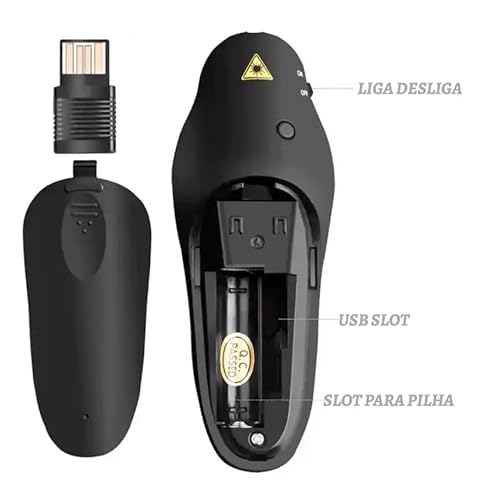 Kit 2 Apresentador Passador Slides Powerpoint Caneta Laser Sem Fio Trabalho Apresentação de Aula