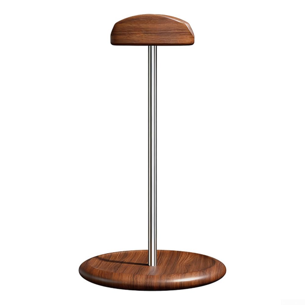 Stand Cuffie in di Noce per americano Massiccio Stand Cuffie