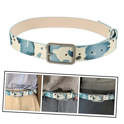 Beaupretty Adjustable Cow Print PU Leather Belt for Women Western Style Fashionable Waistband for Jeans and Shorts Lightweight Animal Pattern Accessory3
