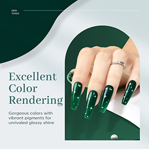 Modelones Poly Nail Gel Set, 6 Colors Lost Forest Collection Poly Extension Gel Nail Enhancement Set Builder Nail Gel Misty Gray Dark Green French Manicure Diy Design Nail Art Home Salon Beauty Gift #TOP3