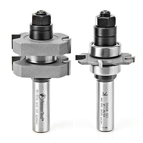 Amana Tool - 55438 Carbide Tipped Adjustable Mission Style Straight Instile & Rail Syste