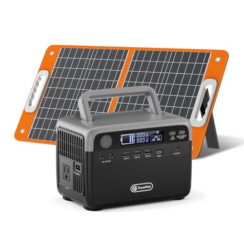 FlashFish ポータブル電源 ソーラーパネル セット 230Wh 家庭用蓄電池