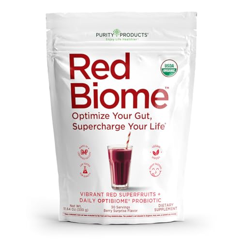 Red Biome – Gut Biome & Digestive Health Support with OPTIBIOME® Probiotic – Reduces Minor