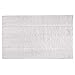 Produktbild iDesign Stripe weicher Badteppich, rechteckiger Badvorleger aus Baumwolle, weiß
