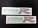 2 Pieces Click2Go Auto Car Vinyl Racing Decal Sticker for Type R (Black/Red)