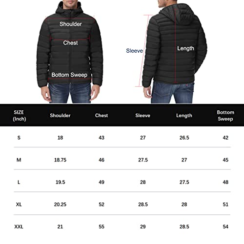 Royal Matrix Men's Winter Down Puffer Jacket Packable Lightweight Hooded Down Jacket Warm Windproof Down Puffy Jacket (Deep Grey, Xxl) #TOP6