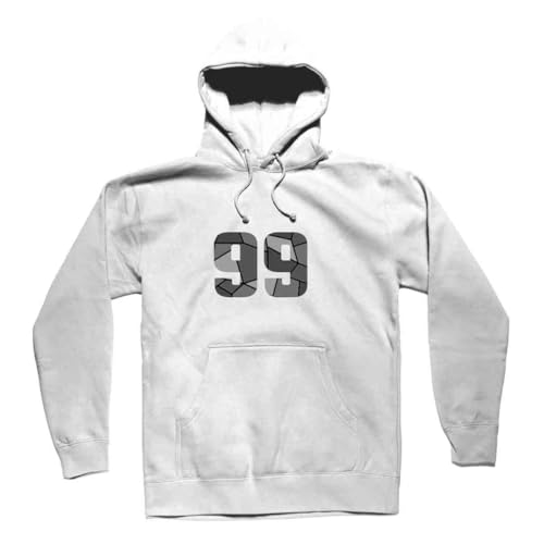 Sweatshirt 99 Number blanc sweat à capuche unisexe décontracté