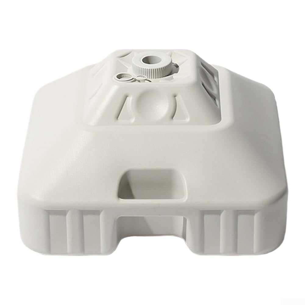 Base de parasol remplie d'eau 30L : support de parasol blanc et robuste pour terrasse
