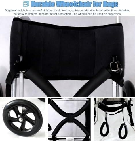 Fauteuil roulant pour chien handicapé Lar réglable deux roues - 5