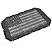 JeCar for Jeep JK Sunshade Mesh Top Mesh Top Sun Shade JK Front Sunshade UV Protection for 2007-2018 Jeep Wrangler JK 2Door and 4 Doors, American Flag