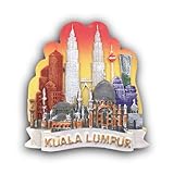 Kuala Lumpur - Imán 3D para nevera de Malasia con recuerdo nacional, regalo especial para el hogar y la cocina, hecho a mano, resina, colección de imanes para refrigerador, para turistas
