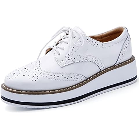 DADAWEN Women's Lace-Up Oxfords Cover