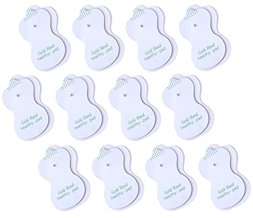 Image of AGAM Digital Therapy Machine Electrodes (Health Herald) - Strong Adhesive Gel, Universal Replacement Pads for Muscle Pain Relief, Reusable TENS Unit Electrode Pads (Pack-12)
