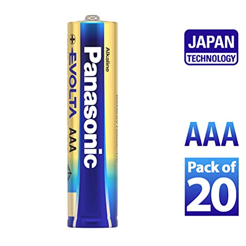 Image of Panasonic Evolta AAA Alkaline Advanced Power, Extra Power Formula, no Mercury add, Anti-Leak Seal, Protects Power for up to 10 Years, Pack of 20