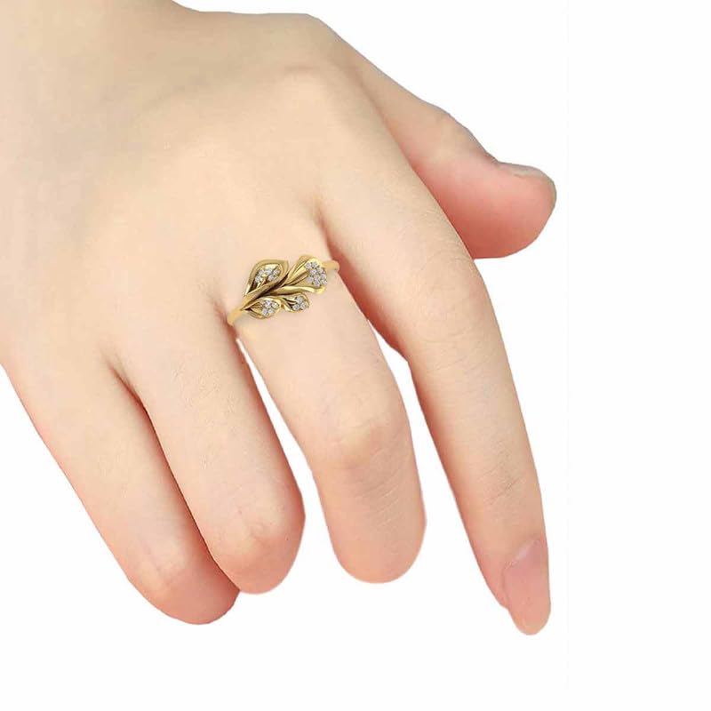 Image of DISHIS 14K /18K Yellow Gold Diamond Ring for Women