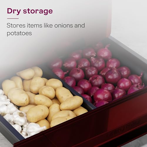 Image of Godrej 185L 4 Star Single Door Refrigerator with 24 Days Farm Freshness, Jumbo Vegetable Tray, Dry Storage Drawer, Advanced Inverter Technology & 5 Years Warranty (RD 195DN TDI MY WN, Mystic Wine)