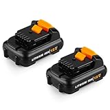 SJZNHFTOLO DCB120 12V 4.0Ah Replacement Battery for Dewalt 12V Battery DCB121 DCB123 DCB122 DCB124 DCB125 DCB127 Compatible with All Dewalt 12 Volt Max Lithium Battery(2 Pcak)