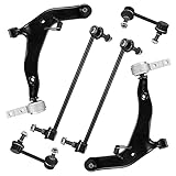 Front Lower Control Arm with Ball Joint Assembly + Front Rear Sway Bar Links for Nissan Murano 2003 2004 2005 2006 2007, Suspension Kit K620558 K620559 K80255 K80256 K80465 K80466-6pc Set