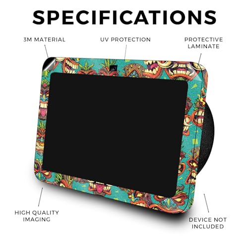 Image of Glossy Glitter Skin Compatible with Amazon Echo Show 8 (3rd Gen, 2023) - Crazy Tikis - Premium 3M Vinyl Protective Wrap Decal Cover - Easy to Apply | Crafted in The USA by MightySkins