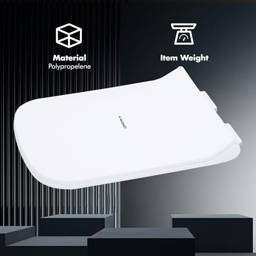 Image of WASSMIST Toilet Seat Cover Set(Soft Close) - Durable Commode Seat Cover for Western Toilets | Fits Most Standard Toilet Seats (Easy to Clean)