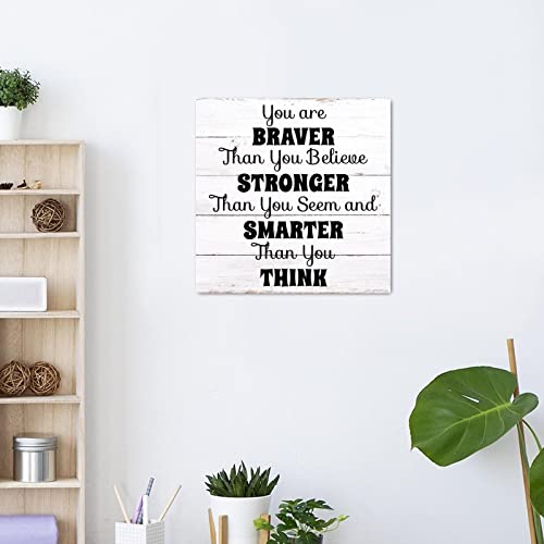 Placa de madera con citas positivas para decorar el salón o dormitorio 4