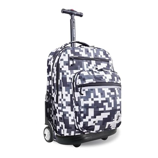 J World New York Sundance Laptop Rolling Backpack, Camo, One Size