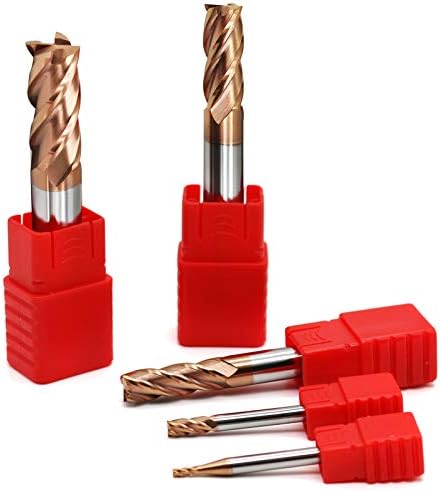 1/5pcs HRC60 1mm 2mm 3mm 4mm 5mm 6mm 8mm 10mm 12mm Solid Carbide Endmills 4 Flute Milling Slotting Profiling Face Mill Cutter For Metal ( Cutting Edge Length : 5pcs , Dimensions : 1.0x4Dx50L )