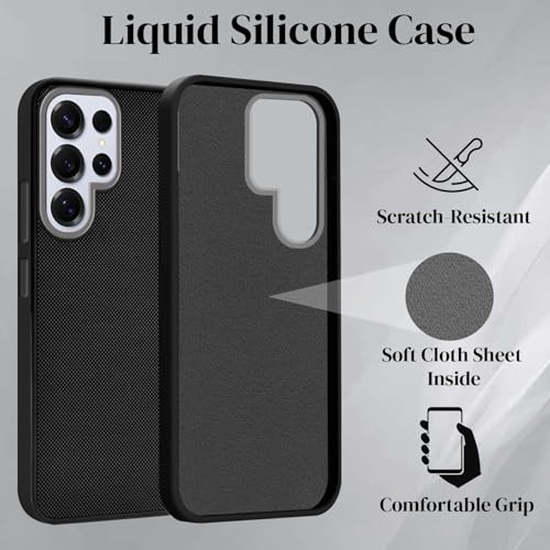 Image of Jkobi Rubberised Back Cover Case for Samsung Galaxy S25 Ultra (Textured Grip Design | Micro-Fiber Cloth Inside | Slim and Light Weight | Soft Touch and Feel)