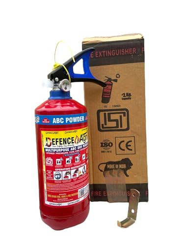 Image of ABC Powder Type 2 Kg Fire Extinguisher (Red) | ISI Certified | Suitable for Home, Office, Car, Kitchen, Shops & Industrial Use