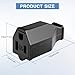 NEMA 5-15P Electrical Replacement Plugs End, Extension Cord Ends 125V 15A 2Pole 3Wire Female Plug，Ground Neutral Generator Plugs, 3 Prong Power Replacement Plug, 4-Pack