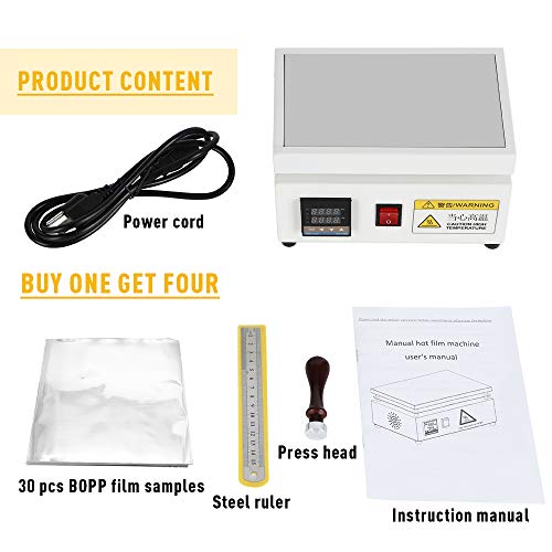 Hanchen Cellophane Wrapping Machine Manual Cellophane Overwrapping Machine Desktop Heating Sealing Machine for BOPP Perfume Cosmetics Poker Box PVC Heat Sealer Film (LS12-200)