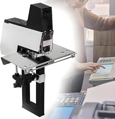 Image of Professional Electric Stapler Binder Auto Flat and Sad-dle Binder Stitcher Heavy Duty Pamphlet Stapler Paper Folding Binding Machine with Foot Pedal