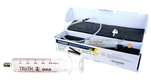 Truth Dissolved Gas Analysis, 50ml DGA Glass Syringe Kit for Transformer Oil Sampling With 3 Way Stopcock & Padded Box