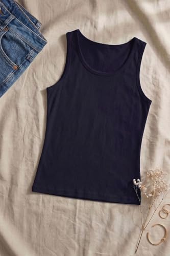 Image of Van Heusen Women's 100% Cotton Tank Top | Super Combed Cotton | Breathable Fabric | Anti-Bacterial Tech | Color Fresh Technology | Keeps You Fresh | Sweat Absorbent | Everyday Comfort | Style 11201 | Available in Pack of 1 & 2