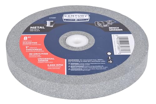 Image of Century Drill & Tool 75881 Bench Grinding Wheel, 8″ 90 Grit